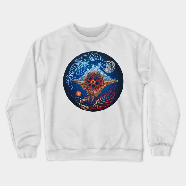 Balance pisces zodiac sign Crewneck Sweatshirt by ruta13art